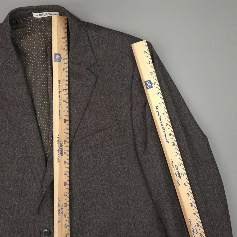 Joseph Abboud Blazer Mens 48R Brown Wool Pinstripe Ethomas Sport Coat USA